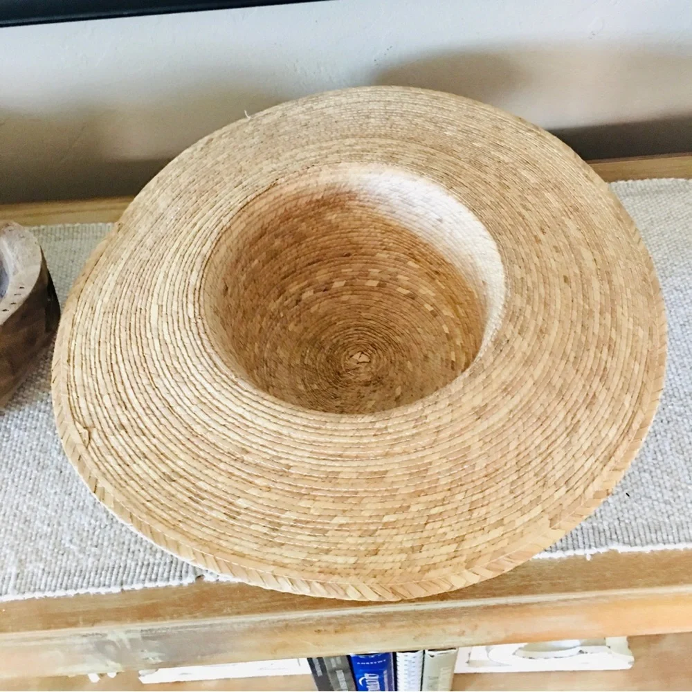 Tan straw hat festival beach summer pool brown vacay Cowgirl cowboy cottage - Picture 2 of 3